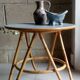 Extra roundtable in vintage rattan 50s
