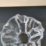 Empty Pocket/Organic floral shape ashtray/Corolla in transparent crystal. Baccarat style