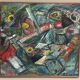 Original Swedish Oil On Canvas – “Composition” By Bengt Fredriksson