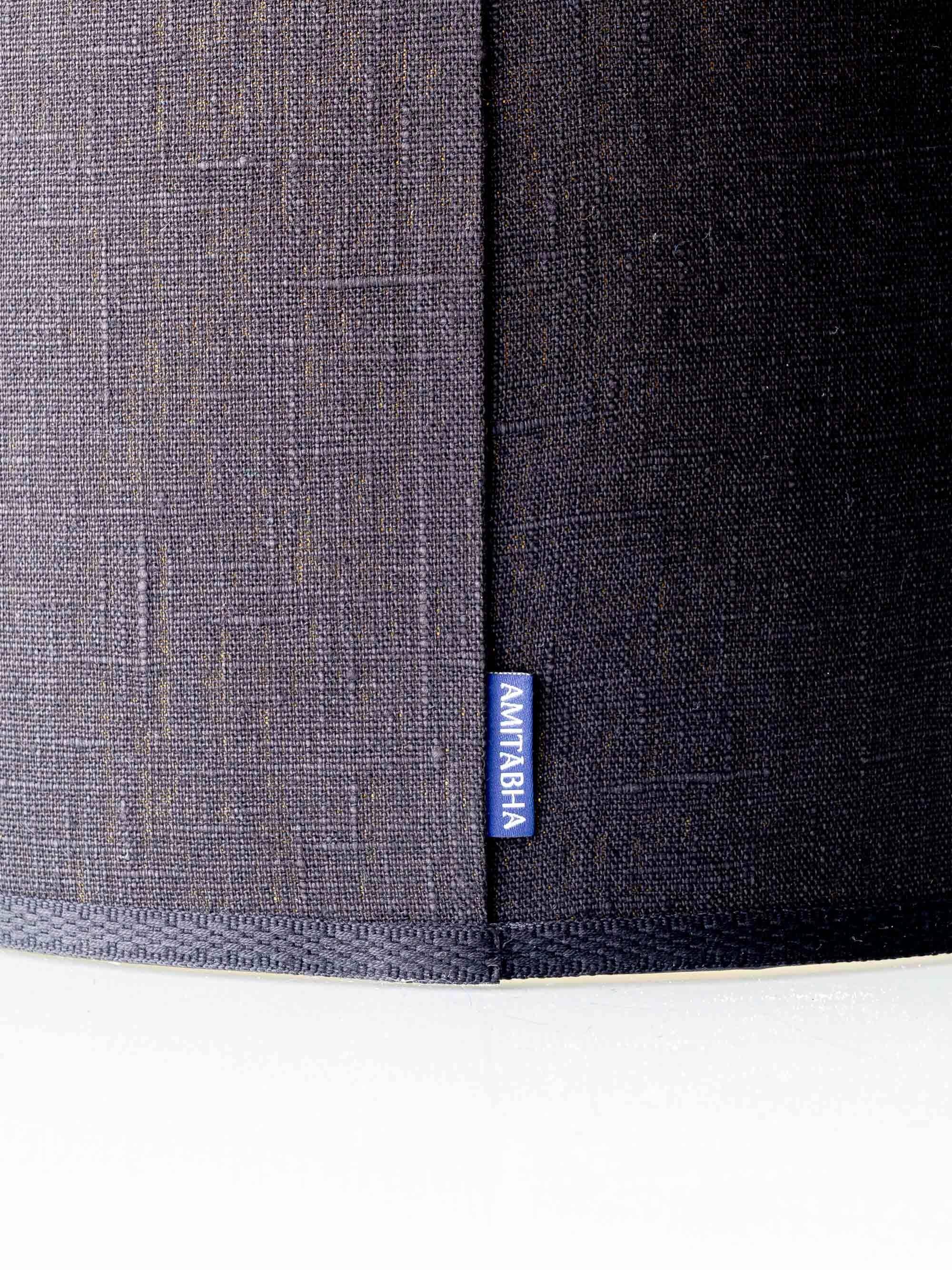 Ceramic table lamp Dutch Orange Gouda “Tokio”, 1970s, black linen shade