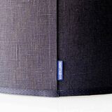 Ceramic table lamp Dutch Orange Gouda “Tokio”, 1970s, black linen shade