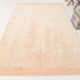 6x10 Pale Salmon Beige Handmade Contemporary Vintage Rug