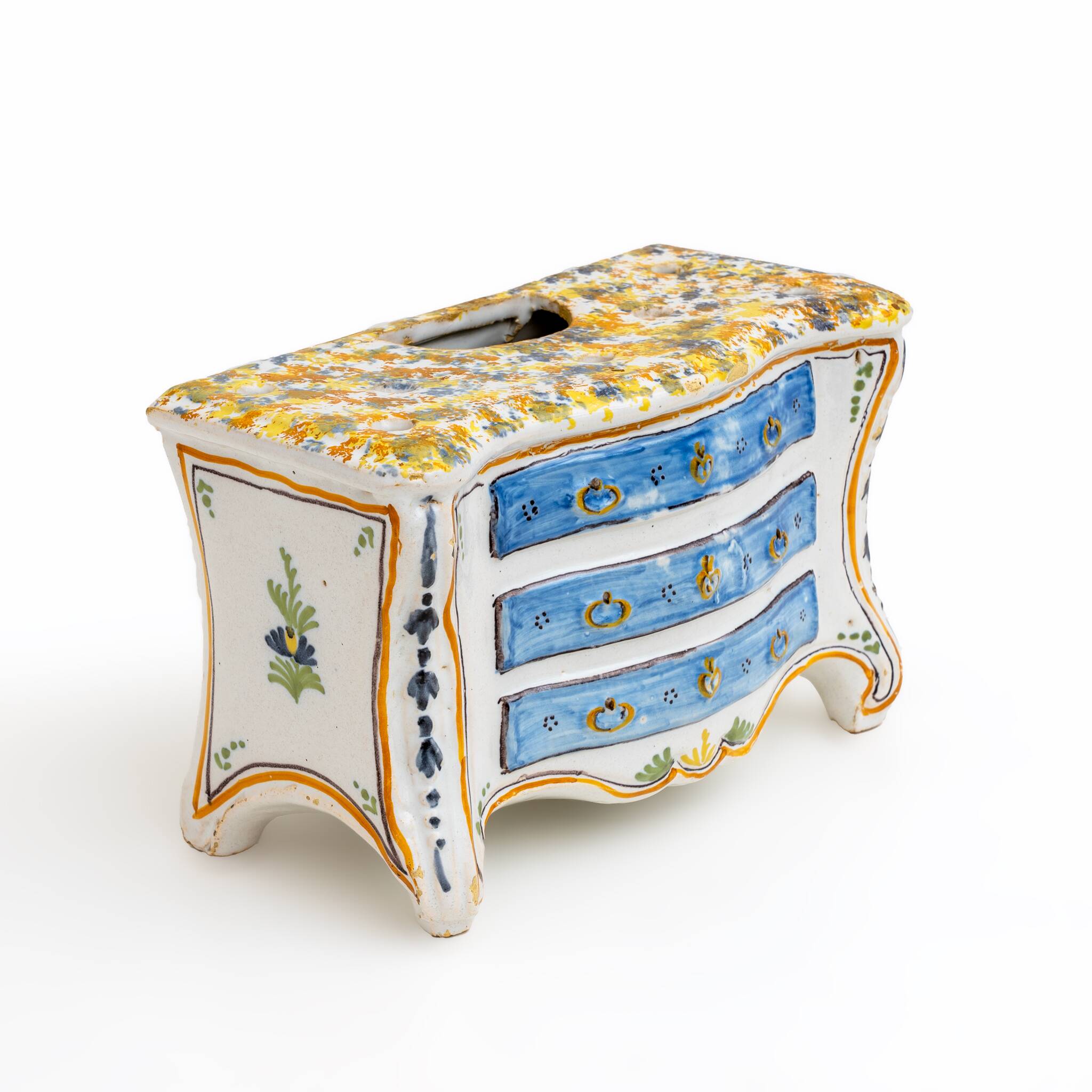 Second Half 18th Century France Shaped Planters "Commode" Nevers Manufactur