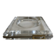 Plexiglas pocket emptier with brass and nickel silver surround, 1975, in the style of Pergay