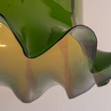 Orange glass pendant by Peill Putzler, Germany, 1970.