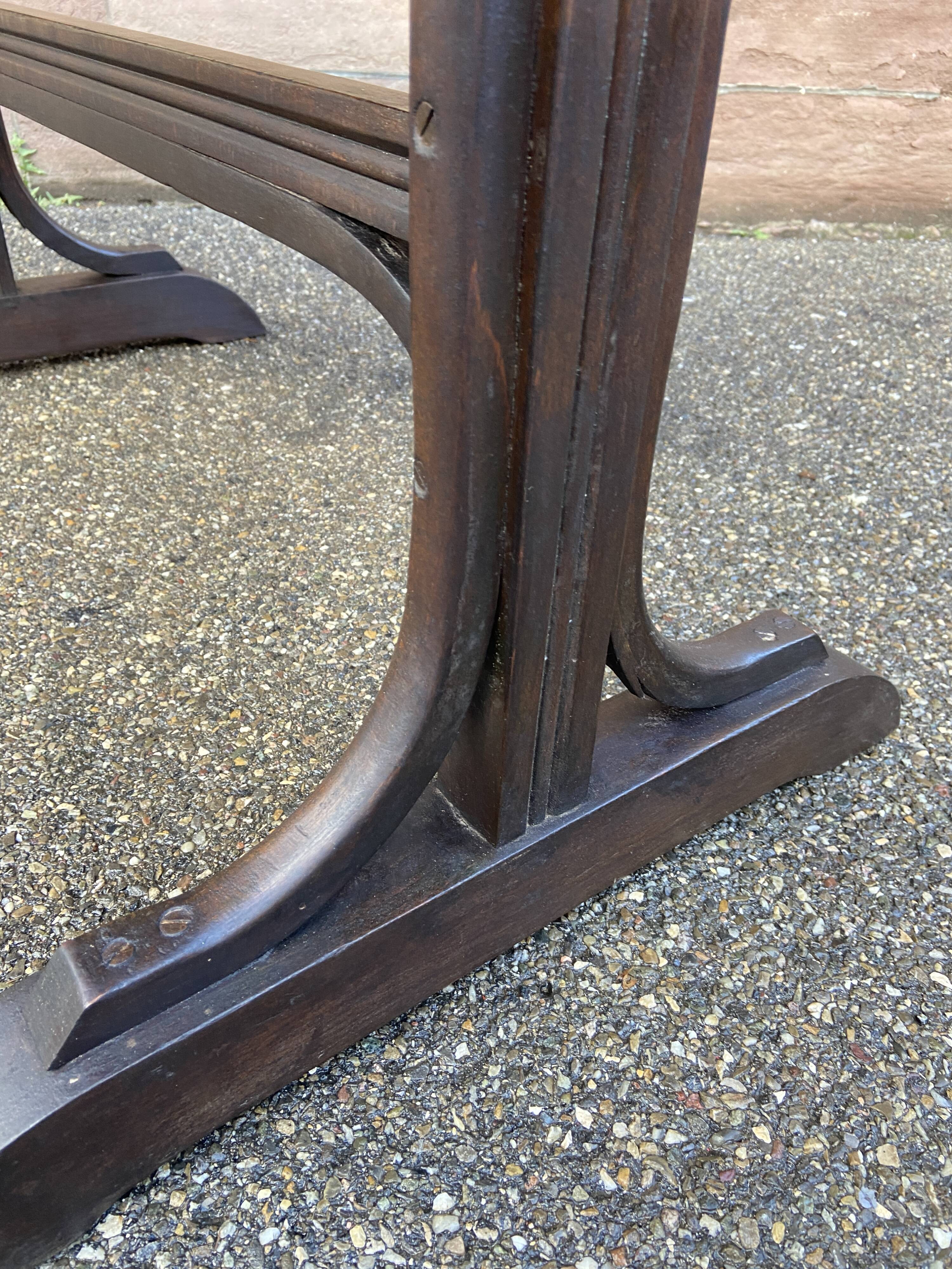 Old thonet style curved wood coffee table