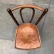 Art Deco curved wooden café chair, 1930s