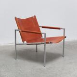 Cognac leather 'SZ02' lounge chair by Martin Visser for 't Spectrum, 1960