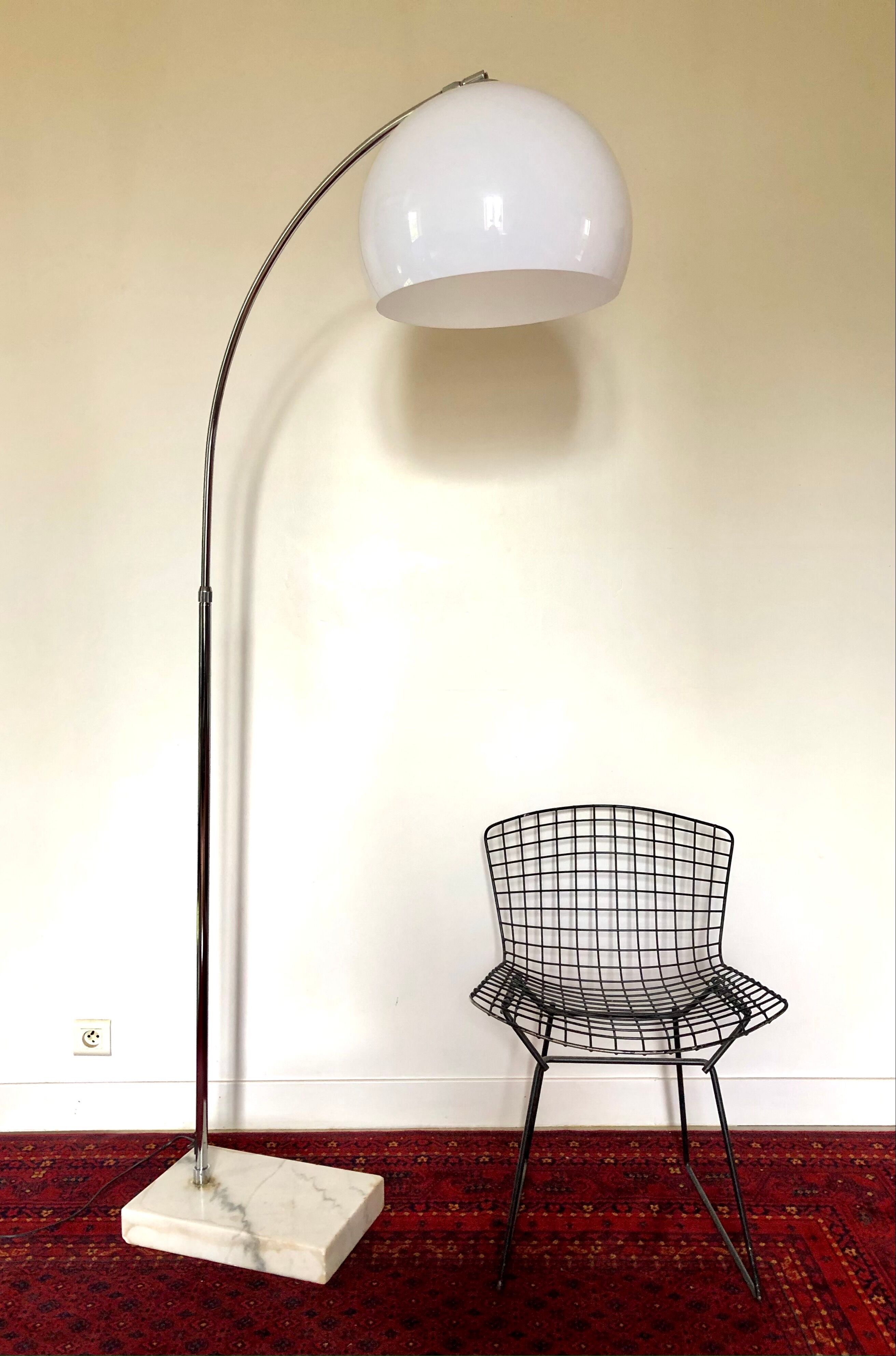 Lampadaire Arc avec pied en marbre