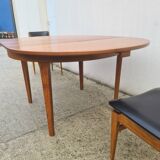 Vintage Teak table 1960 extension, NF furniture