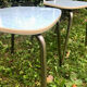 2 chaises formica bleues
