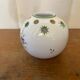 Antique flower vase moustiers white ceramic painted vintage