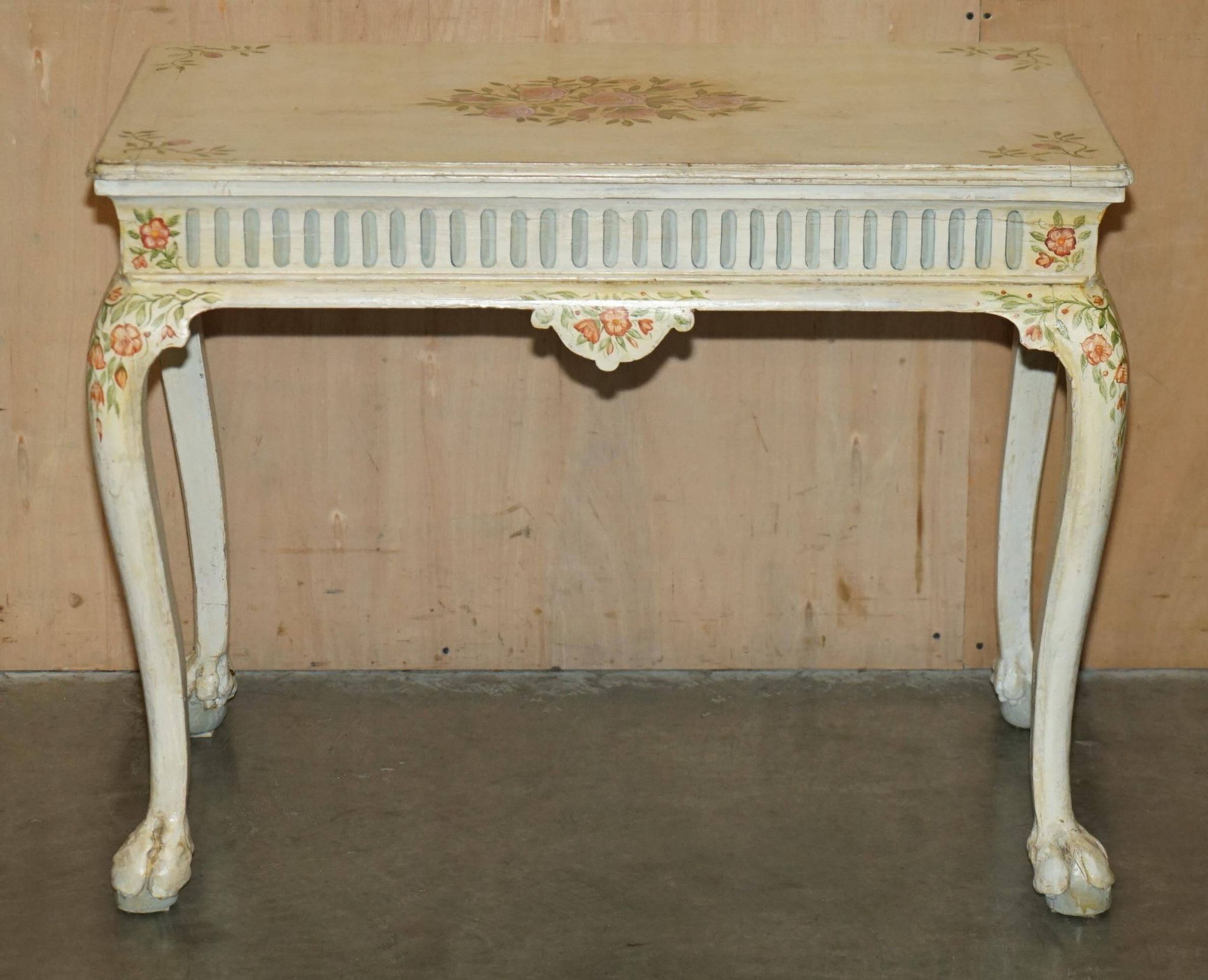 Bureau style géorgien victorien peint à la main circa 1860