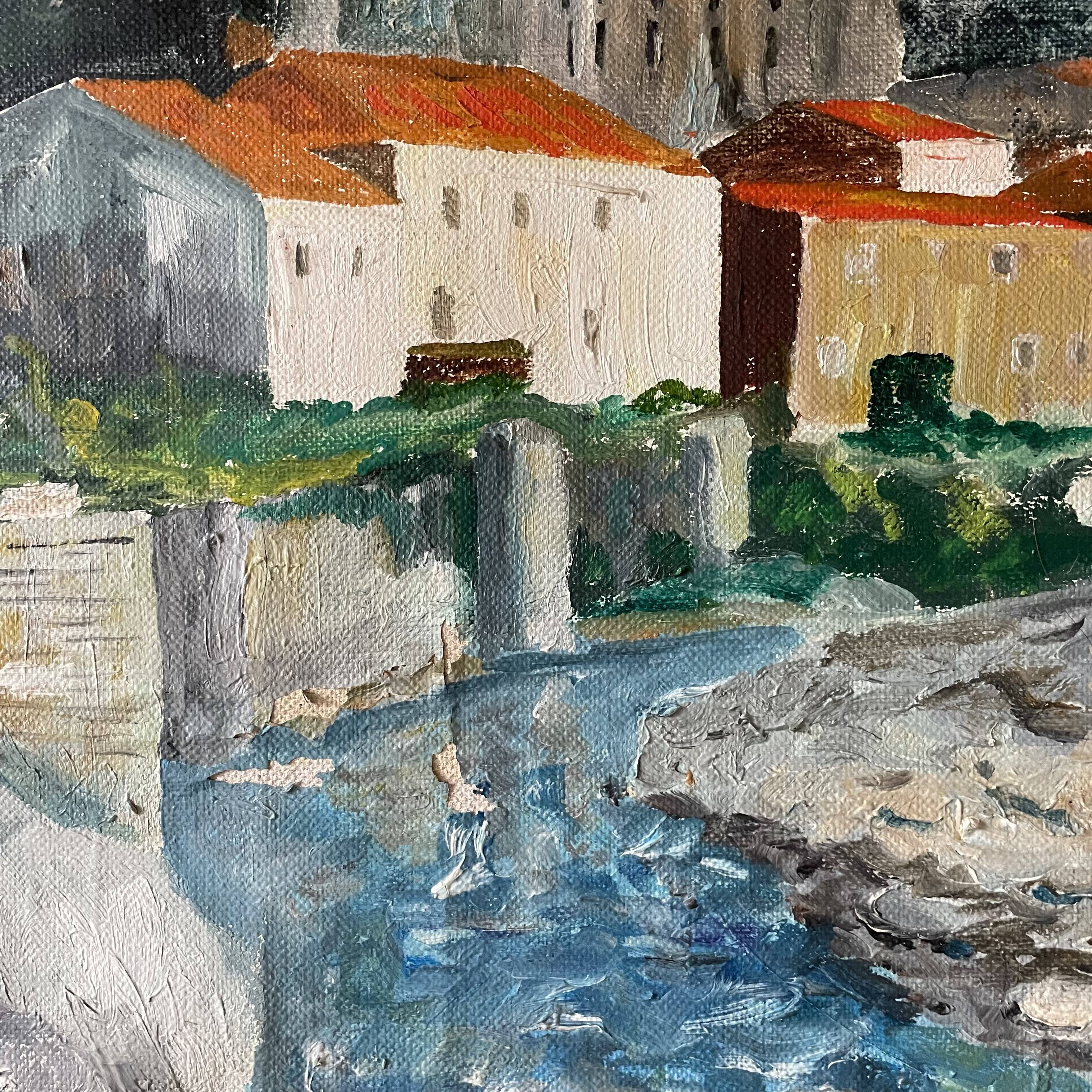 Oil on canvas "View of Corsica" signed and dated 64.