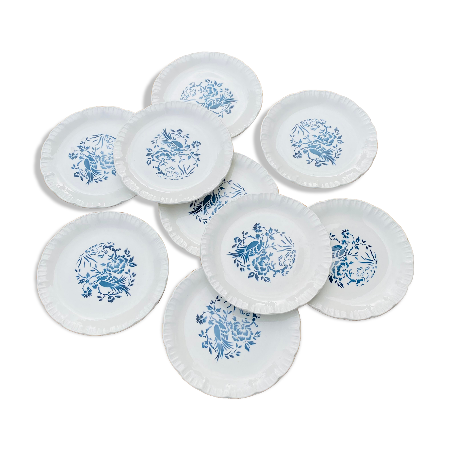 Dessert plates Digoin Sarreguemines x 9