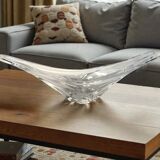 Daum, important crystal centrepiece and trinket dish from around 1950.