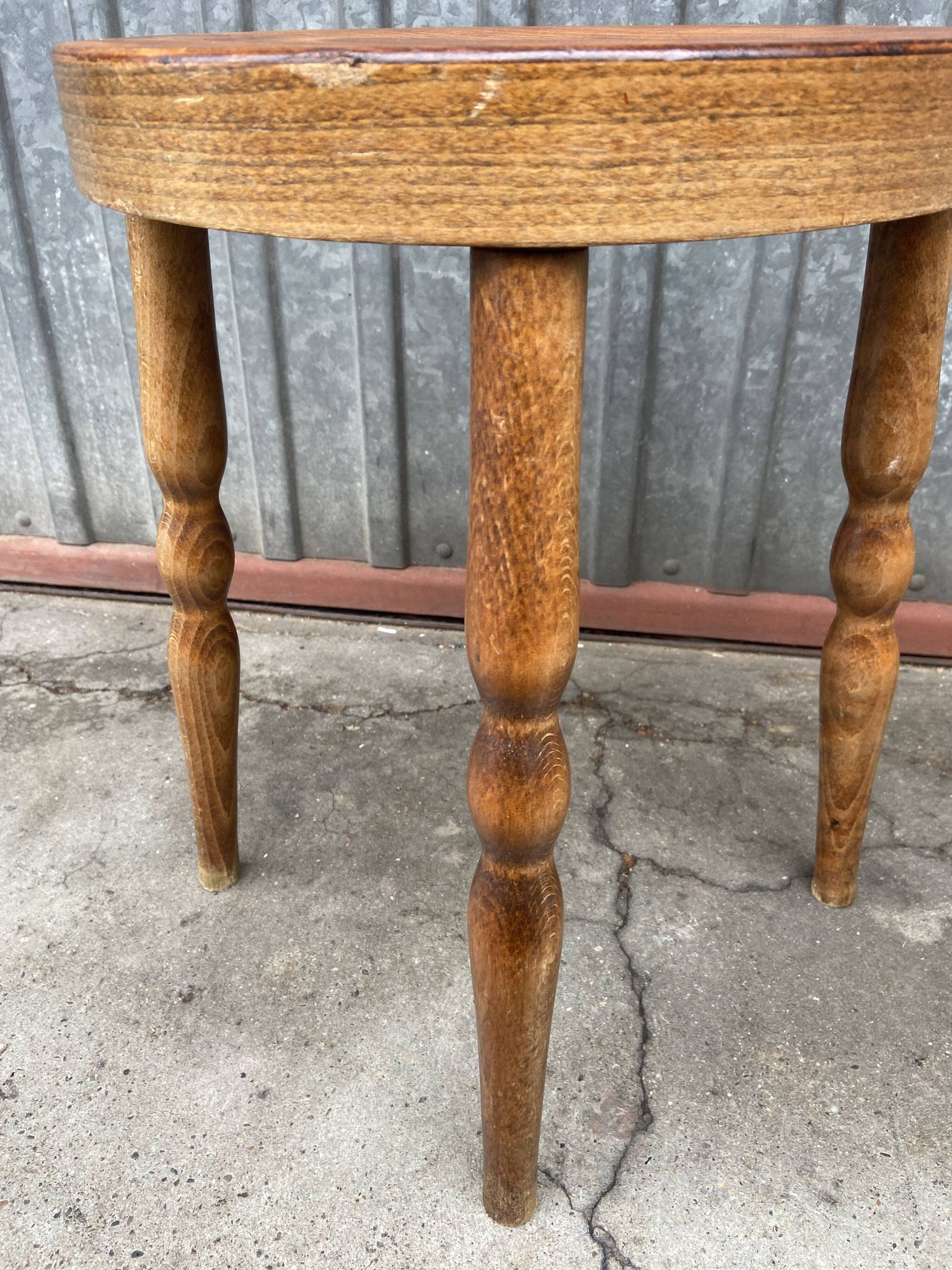 Tabouret en bois de hêtre vintage style Baumann