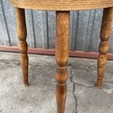 Baumann style vintage beech wood stool