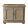 Renovated vintage sideboard in caning and sage green.