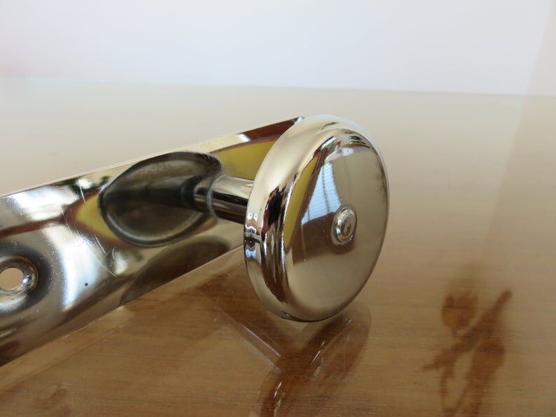 70s chrome metal coat holder
