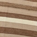 10x13 Dark Brown & Beige Vintage Kilim Rug, 311x394Cm