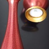 Paire de vases soliflore porcelaine Royal couronne vase craquelé  XIX