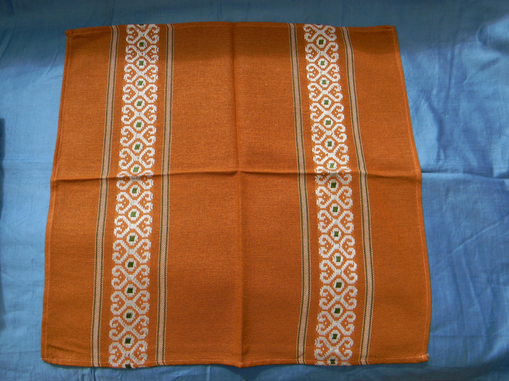 Lot de 12 serviettes de table style basque