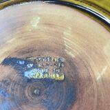 Flat plate in enamelled stoneware Vallauris