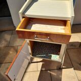 Pair of chrome boarding bedsides