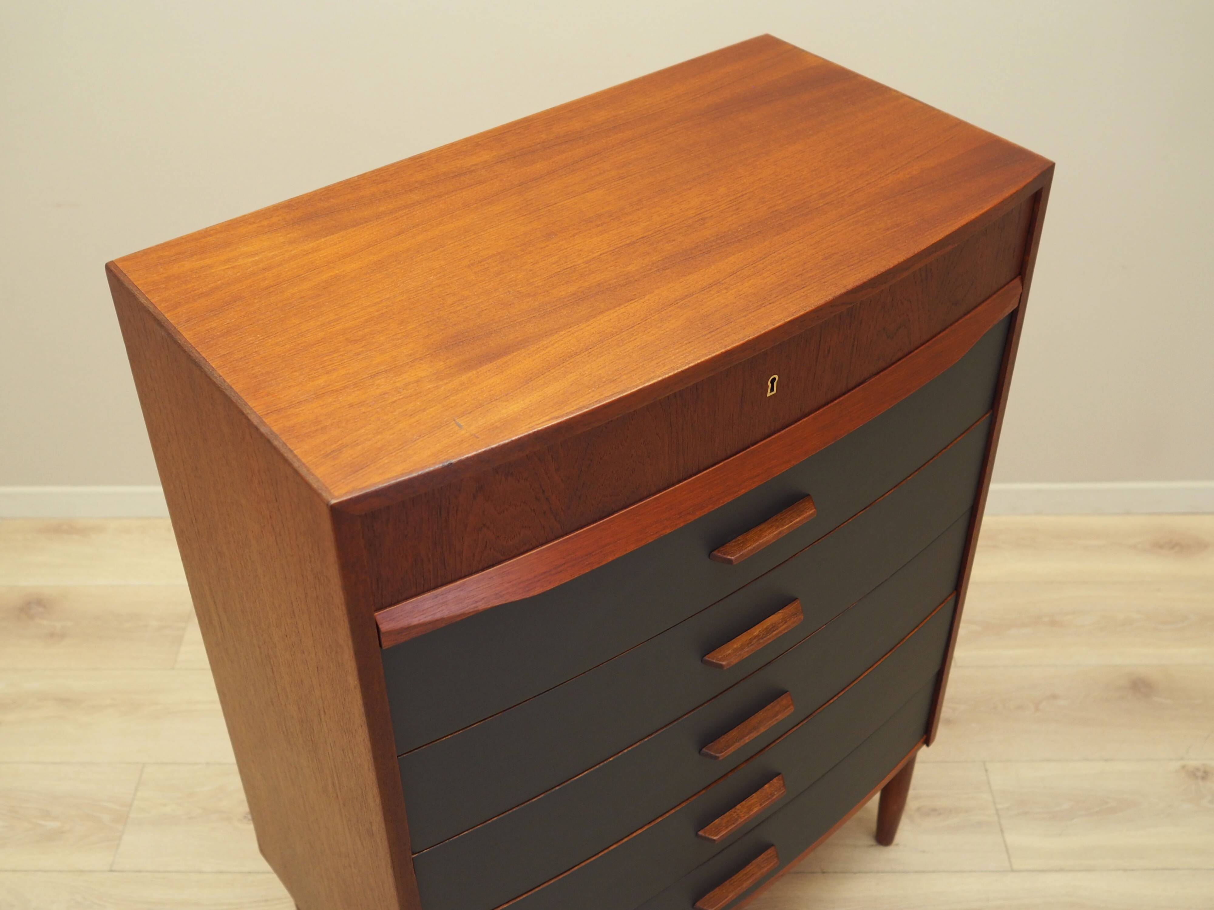 Teak chest of drawers, Danish design, 1970s, production: Denmark