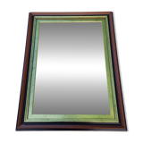 Large wooden and gold mirror
