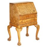 Writing desk in pollard oak from around 1800 with claw and ball carved legs.