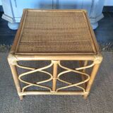 Table basse en rotin