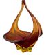 Vintage glass bowl/decoration (red/amber)