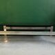 Coffee table in chromed metal and smoked glass