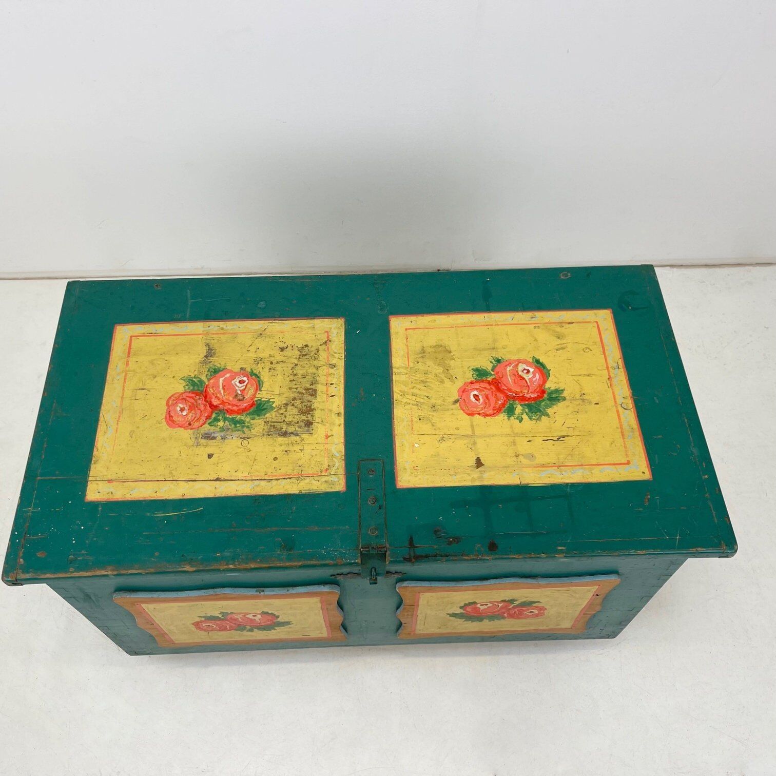 19th Century Hand Painted Chest or Floor Trunk