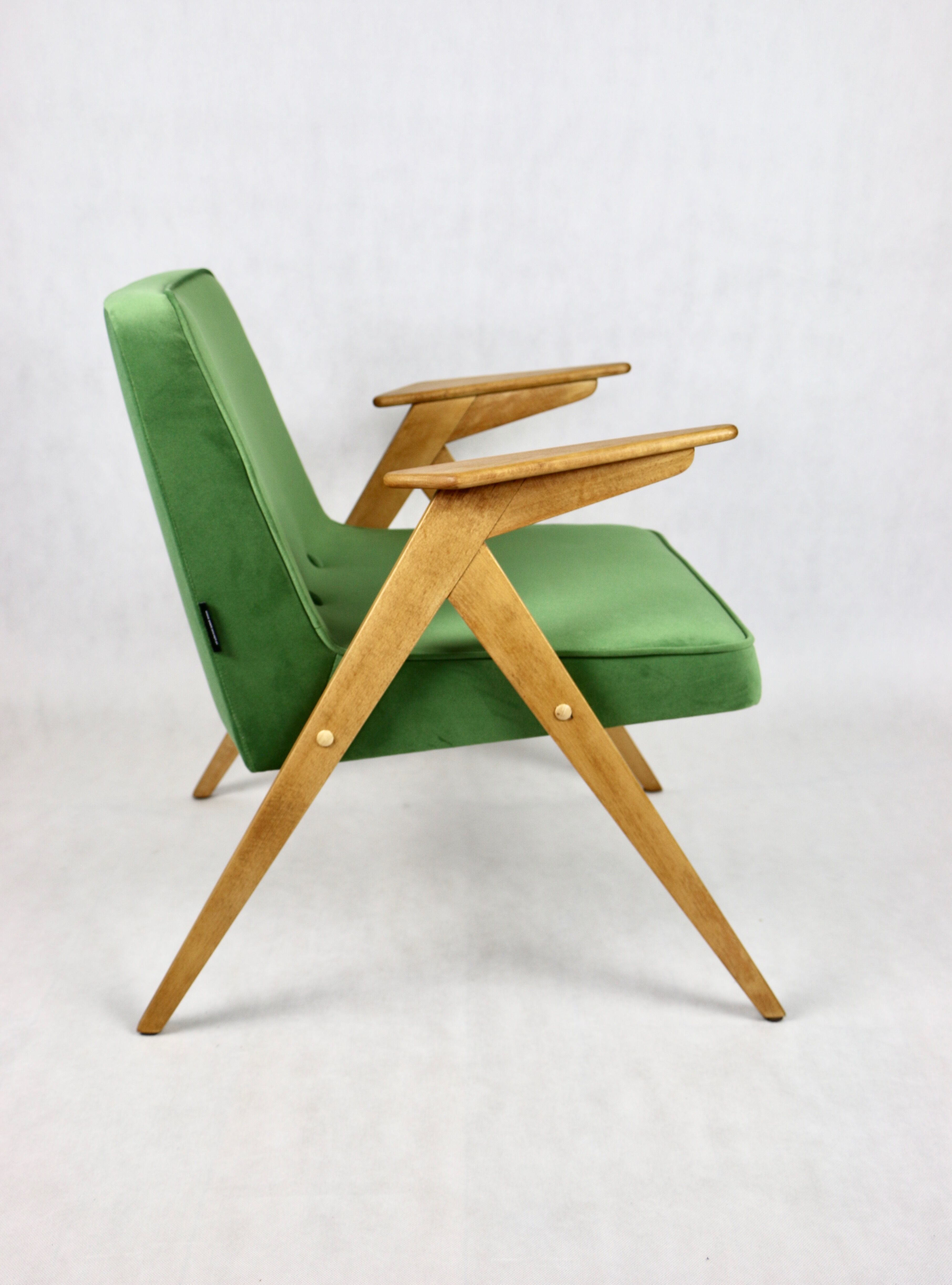 Green Bunny Armchair by Józef Chierowski, 1970s