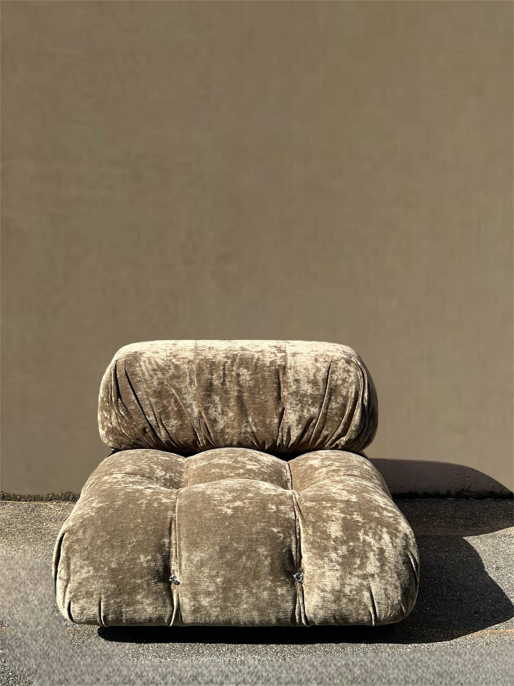 Camaleonda armchair in Bellini velvet for B&B Italia, design 1970