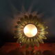 Old sunny gilded brass wall lamp 50