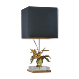 Table lamp with gilded brass foliage