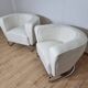 Fauteuils Chromés par Jindrich Halabala, Set de 2