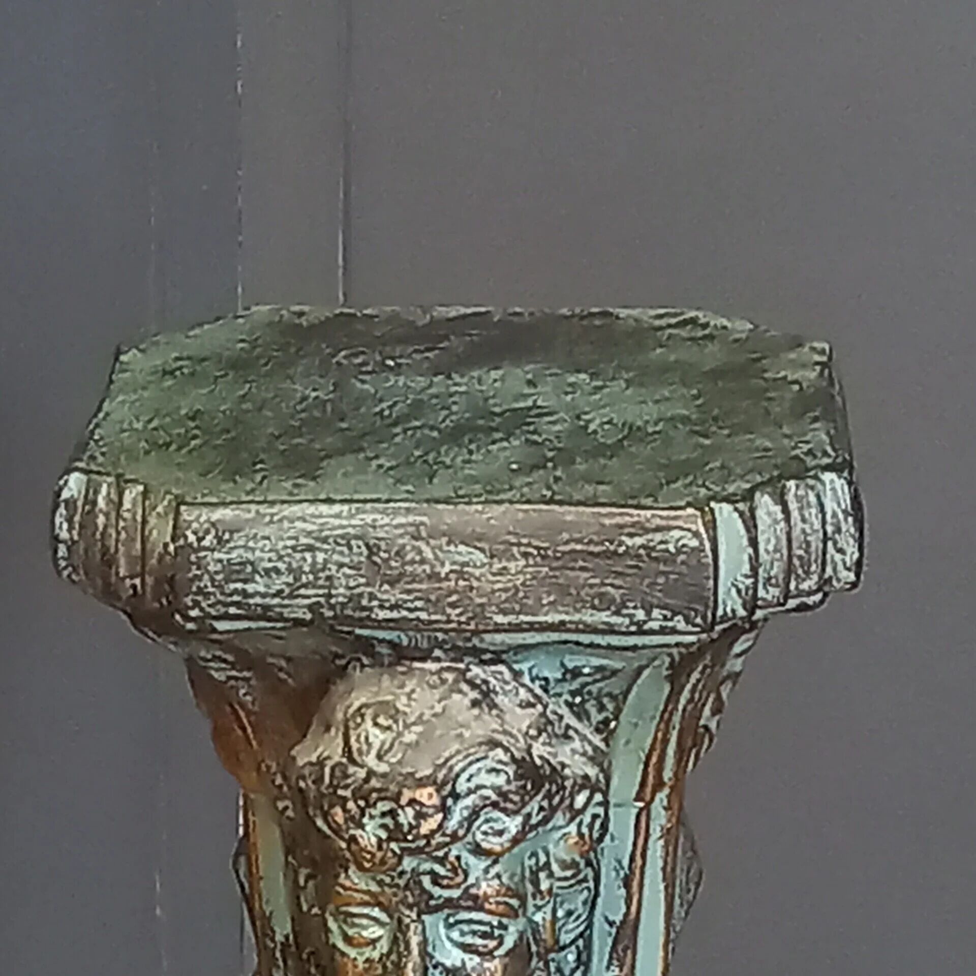Antique ceramic column faux bronze