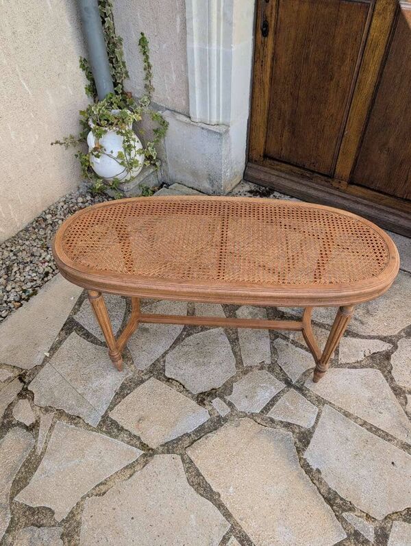 Banquette cannée ancienne