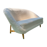 Canapé vintage bouclé 115 par Theo Ruth pour Artifort, années 1950