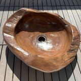 Vasque à poser en teck