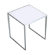 Table d'appoint danoise vintage en chrome et plexiglas