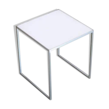 Vintage Danish design side table in chrome and perspex