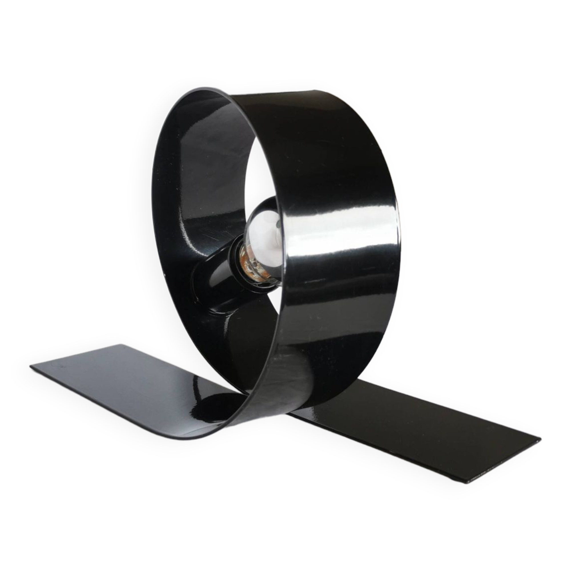 Steel looping lamp, Massive, Belgium, 1990.