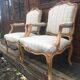 Pair of re-tapised Louis XV convertible chairs