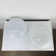 Pair of opaline ball wall lights, vintage half spheres